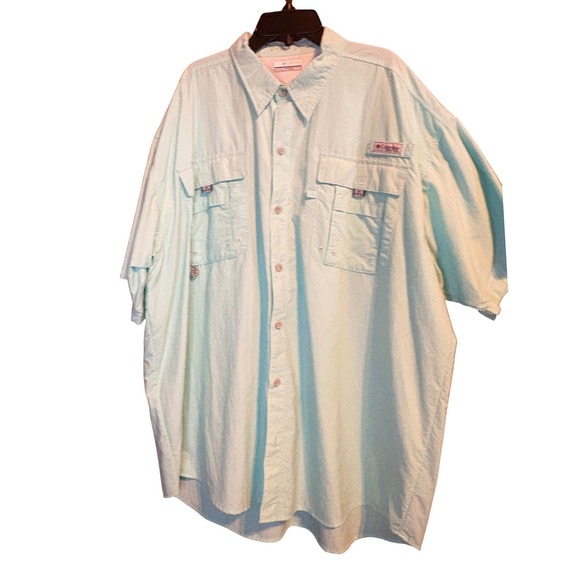 Columbia Other - Columbia PFG Bahama II Fishing Shirt Mens XL Seafoam Green Short Sleeve FM7047
